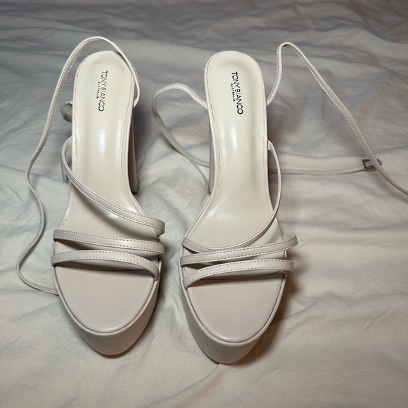 Tony Bianco Shoes - Tony Bianco Cream Strappy Heels